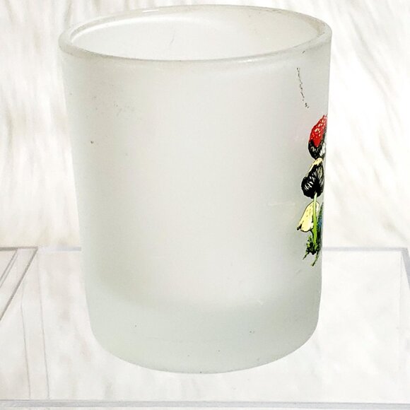 Vintage Mushroom Art Frosted Glass Tea Light Boho Natural Candle Holder - Picture 7 of 11